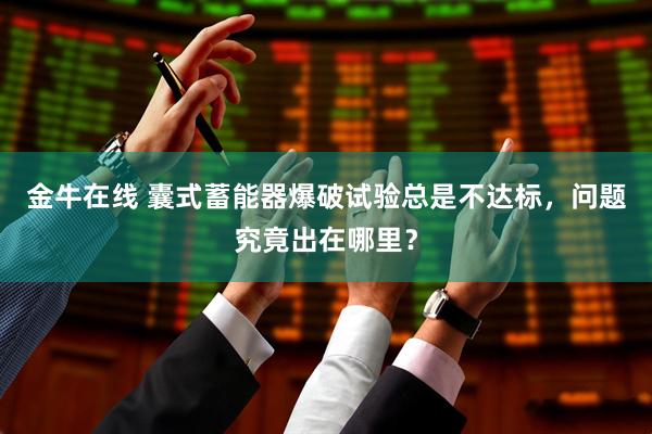 金牛在线 囊式蓄能器爆破试验总是不达标，问题究竟出在哪里？